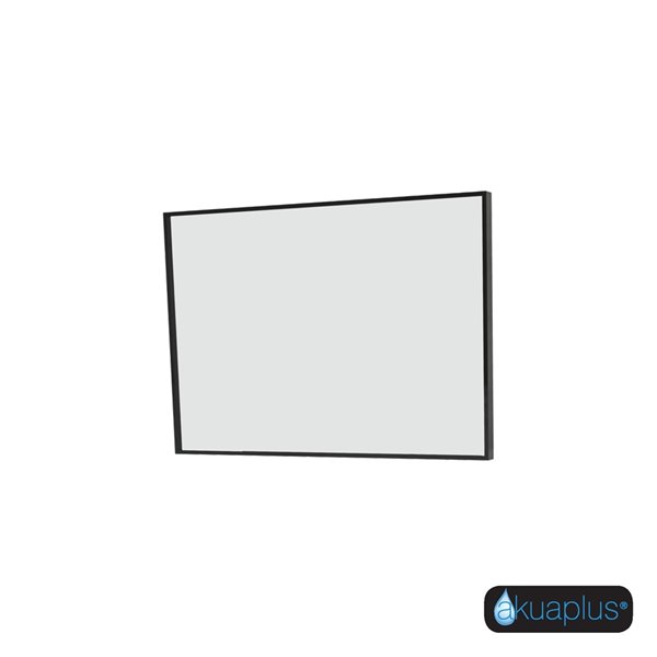 akuaplus® EllaRectangular Mirror with Matte Black Finish