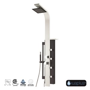 Akuaplus® MALI  Shower Panel - White and Matte Black