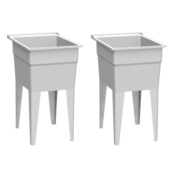 RuggedTub Laundry Sink Narrow Classic - Granit - 18-in - Box of 2