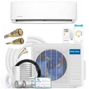 Climatiseur bibloc MRCOOL DIY intelligent sans conduit 34500 BTU 16 TRÉS avec pompe à chaleur et télécommande