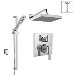 DELTA 14 Series Pressure Balance Shower System with Integrated Diverter Valve - Chrome