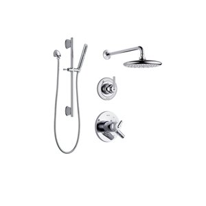 Système de douche avec inverseur intégré Trinsic de DELTA, chrome