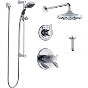 Système de douche thermostatique Compel 17T Series de DELTA, chrome