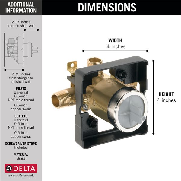 DELTA MultiChoice Universal Shower Rough-In