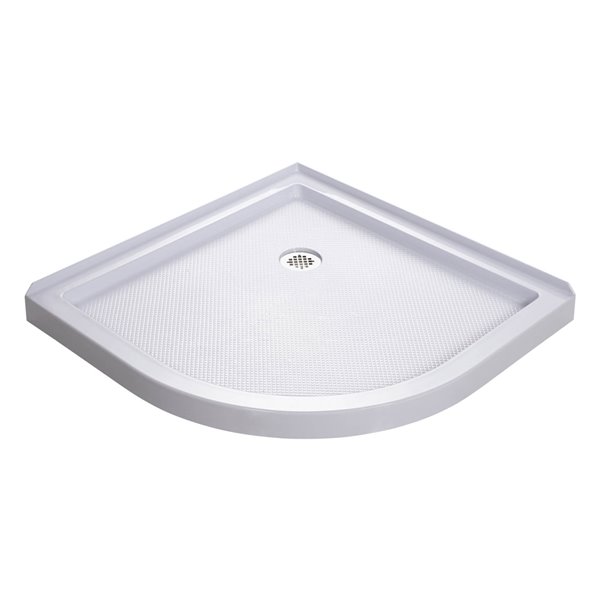 Ensemble de cabine de douche Prime par DreamLine 33 po nickel/blanc/verre givré