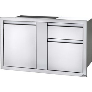 Napoleon Outdoor Kitchen Cabinet - 1-Door and 1-Drawer - 45.25-in x 27.75-in - Stainless Steel