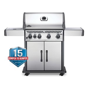 Napoleon Rogue XT 525 Propane Gas Grill with-infrared Side Burner - 57,000 BTU - Stainless Steel