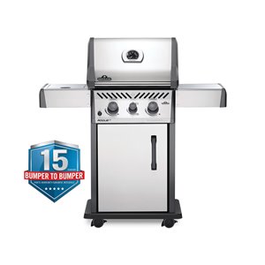 Napoleon Rogue XT 365 Propane Gas Grill with-infrared Side Burner - 41,000 BTU - Stainless Steel