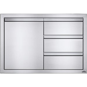 Cabinet pour cuisine extérieure de Napoleon, 1 porte et 3 tiroirs, 36 po x 24 po, acier inoxydable