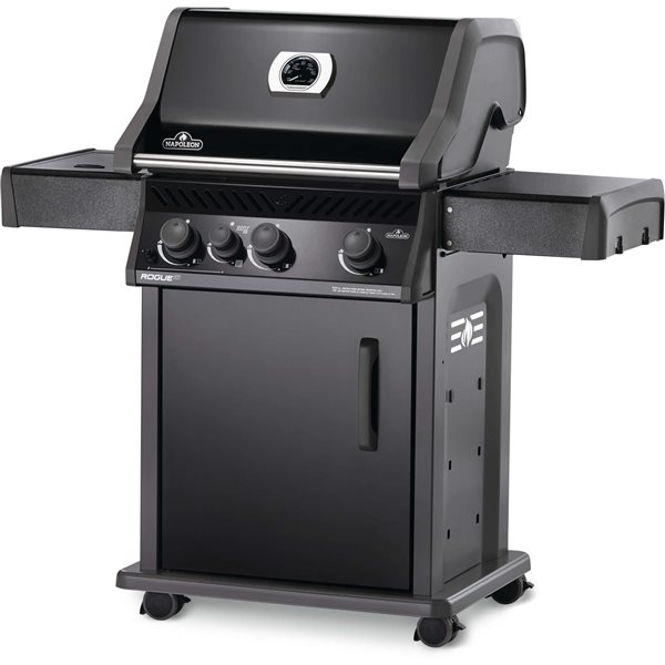 Napoleon Rogue XT 425 51,000 BTU 3-Burner Black Propane Gas Grill with Infrared Side Burner