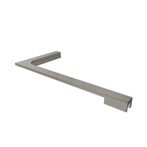 DreamLine L-Bar Support Bracket - 8-in - Brushed Nickel - Set of 2