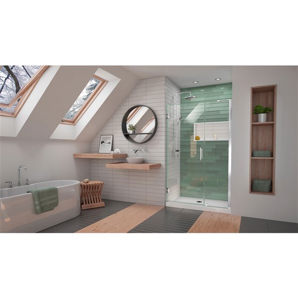 DreamLine Unidoor-LS Shower Door - 43-in - Chrome