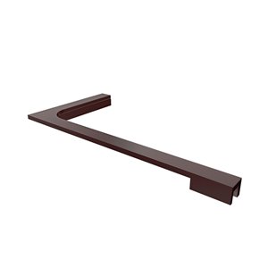 Support pour panneau de verre L-Bar de DreamLine pour mur gauche, 18 po, bronze huilé