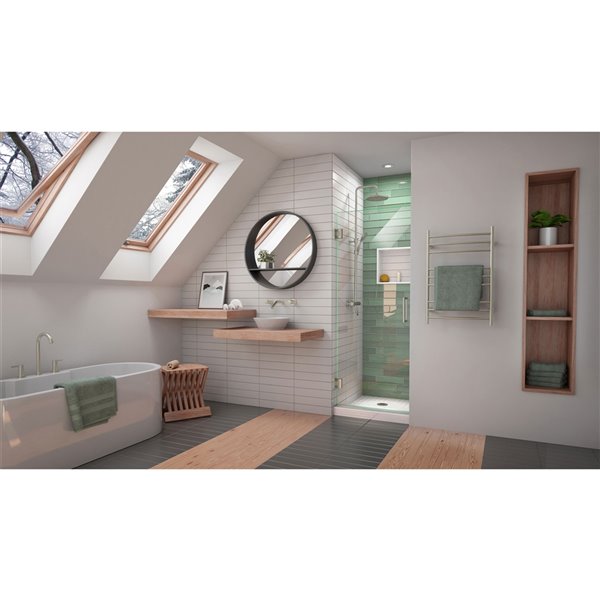 DreamLine Unidoor-LS Shower Door - 24-in - Brushed Nickel