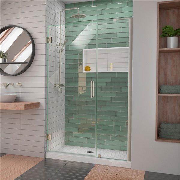 DreamLine Unidoor-LS Shower Door - 41-in x 72-in - Brushed Nickel