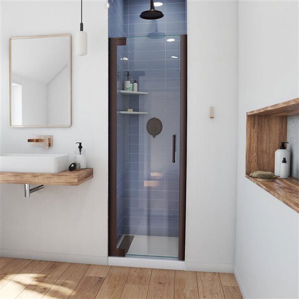 DreamLine Elegance Plus Shower Door - 34-in - Oil Rubbed Bronze