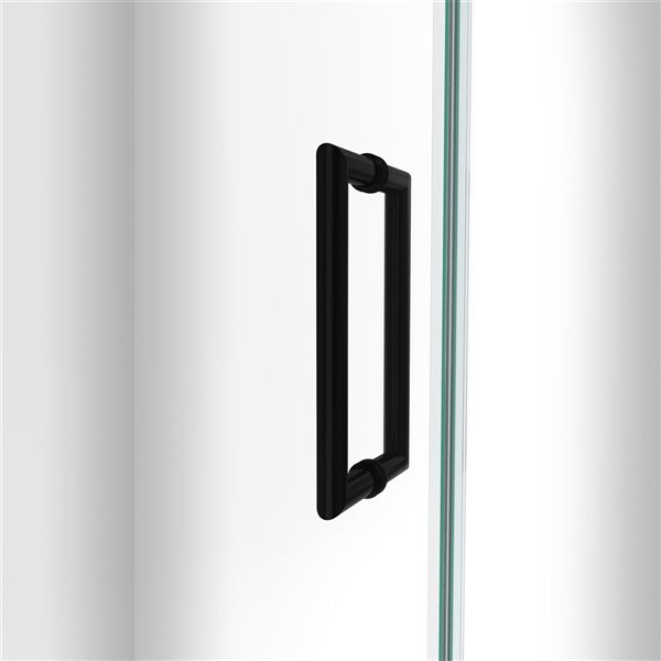 Porte de douche Unidoor-LS de DreamLine, 58 po, noir satiné