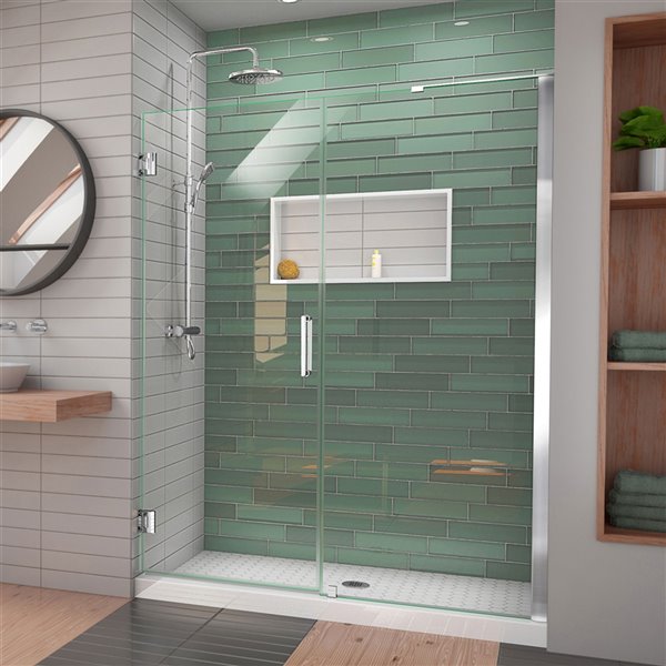 DreamLine Unidoor-LS Shower Door - 55-in - Chrome