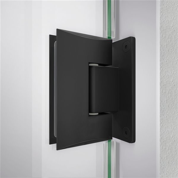 Porte de douche Unidoor-LS de DreamLine, 24 po, noir satiné