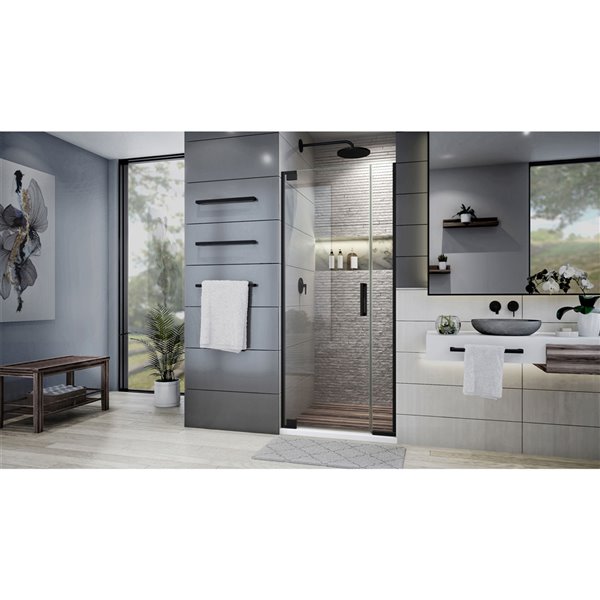 DreamLine Elegance Plus Shower Door - 34-in x 72-in - Satin Black
