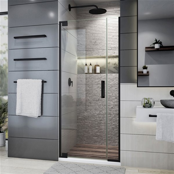 DreamLine Elegance Plus Shower Door - 34-in x 72-in - Satin Black