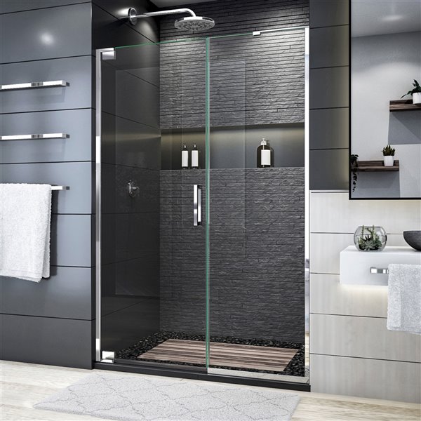 DreamLine Elegance Plus Shower Door - 51.75-in - Chrome