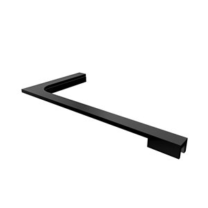 Support pour panneau de verre L-Bar de DreamLine pour mur gauche, 12 po, noir satiné