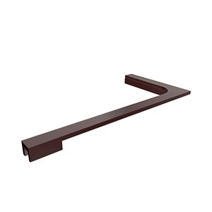 Support pour panneau de verre L-Bar de DreamLine pour mur droit, 18 po, bronze huilé