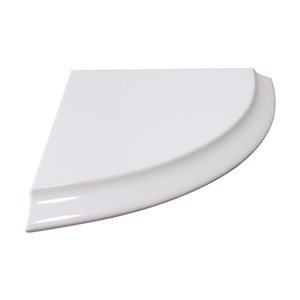Valley Corner Shelf for Bathroom - Finish White Gloss - 6-in x 6-in