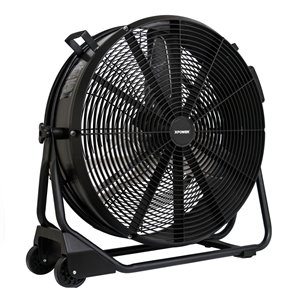Ventilateur sans brosse à haute vélocité FD-650DC de XPOWER, 24 po, noir