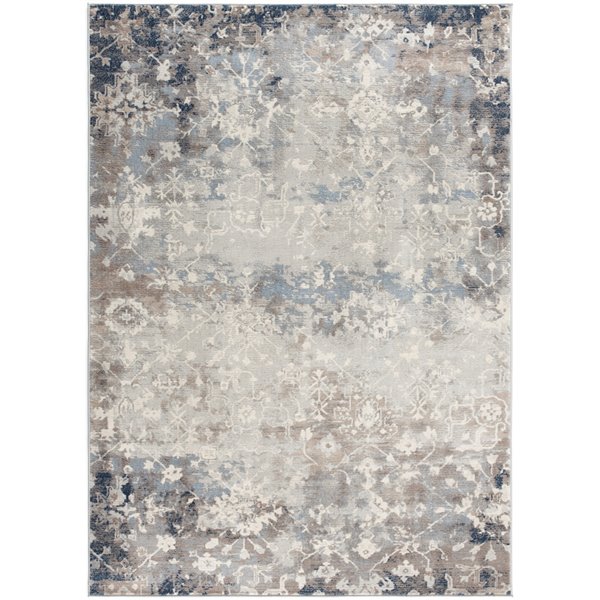 Rug Branch Contemporary Abstract  Blue Navy Indoor Area Rug - 4x6