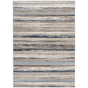 Rug Branch Contemporary Scandinavian  Blue Brown Indoor Area Rug - 4x6