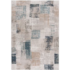 Rug Branch Cascade Modern Area Rug - Rectangular - 5-ft 3-in x 7-ft 7-in - Gray Blue
