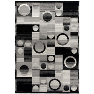 Tapis d'entrée moderne Montage de Rug Branch, rectangulaire, 2 pi 3 po x 4 pi, gris