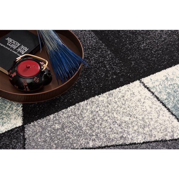 Rug Branch Contemporary Geometric  Grey Blue Indoor Area Rug - 8x10