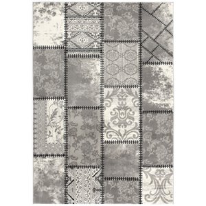 Tapis d'entrée moderne Montage de Rug Branch, rectangulaire, 2 pi 3 po x 4 pi, gris
