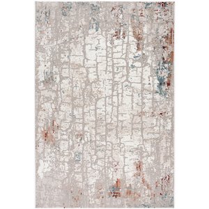 Rug Branch Cascade Modern Area Rug - Rectangular - 5-ft 3-in x 7-ft 7-in - Gray Brown