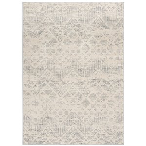 Tapis moderne Havana de Rug Branch, rectangulaire, 5 pi 3 po x 7 pi 7 po, ivoire