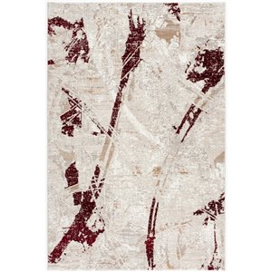 Rug Branch Cascade Modern Area Rug - Rectangular - 5-ft 3-in x 7-ft 7-in - Red