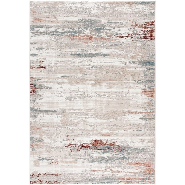 Rug Branch Contemporary Abstract Beige Blue Indoor Area Rug 5x7