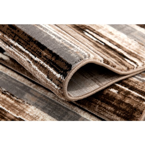 Rug Branch Modern Abstract Camo Brown Beige Indoor Doormat Rug - 3x5