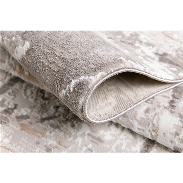 Rug Branch Contemporary Coastal  Grey Beige Indoor Area Rug - 4x6