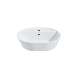 Cheviot Geo 2 Overcounter Bathroom Sink - Fire Clay - 16.87-in x 21.5-in - White