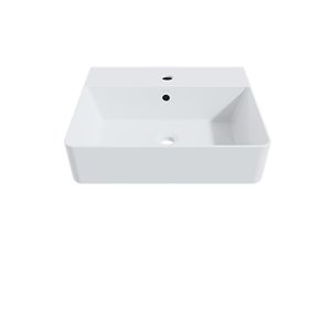 Cheviot Nuo 2 Vessel Bathroom Sink - Fire Clay - 17.37-in x 19.62-in - White