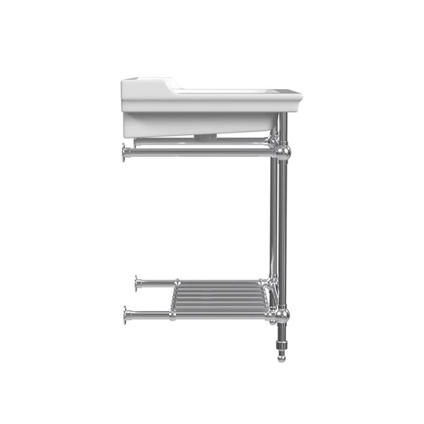 Cheviot Valarte Console Bathroom Sink - Fire Clay - 20.87-in x 25.62-in - White