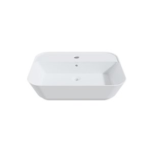 Cheviot Element 2 Vessel Bathroom Sink - Fire Clay - 16.75-in x 23.37-in - White