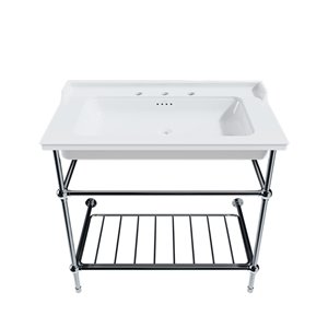 Cheviot Valarte Console Bathroom Sink - 20.87-in x 25.62-in - White