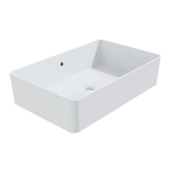 Cheviot Nuo 2 Vessel Bathroom Sink - Fire Clay - 14-in x 23.62-in - White