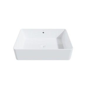 Cheviot Nuo 2 Vessel Bathroom Sink - Fire Clay - 14-in x 19.62-in - White