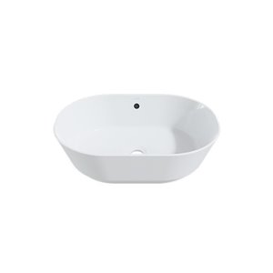 Cheviot Geo 2 Overcounter Bathroom Sink - Fire Clay - 15.75-in x 21.5-in - White
